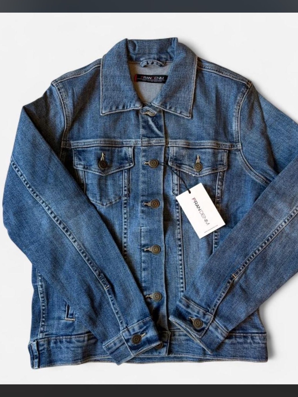 NWT Fran Denim "Halie" Athletic Fit denim
jacket Size S